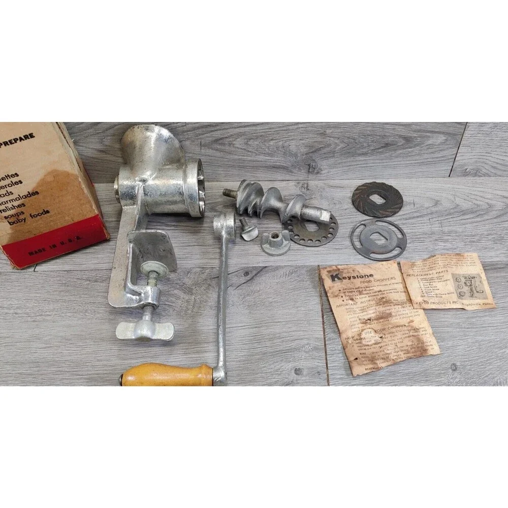 Vintage Keystone Food and Meat Chopper, Keyco Products, Inc., No. 1-0 in Box-USA